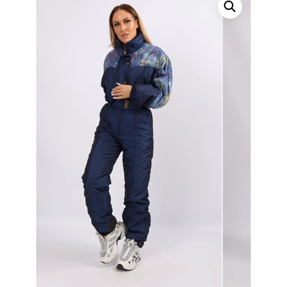 Descente Vintage 90’s Printed Ski Suit Size 8 - Picture 2 of 15